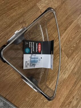 OXO Clear and Stainless Corner Sink Caddy